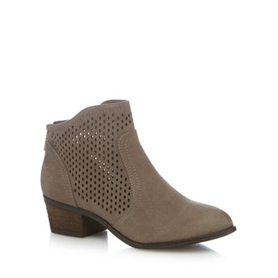 Taupe 'Calewia' ankle boots